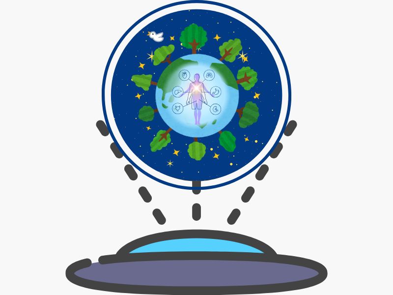 宇宙からの投影